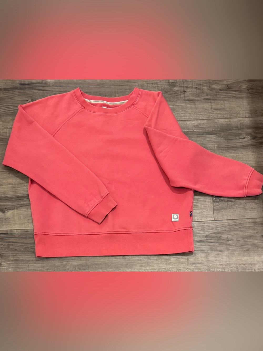 Fjallraven Vardag Raglan Crewneck Sweatshirt Coral Pink Women’s Size XL EUC